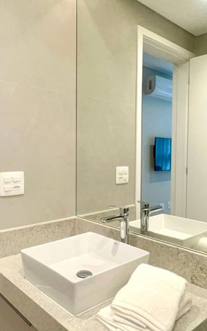 Studio para alugar com 49m², 1 quarto e 1 vaga Studio para alugar com 49m², 1 quarto e 1 vagaBanheiro