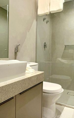 Studio para alugar com 49m², 1 quarto e 1 vaga Studio para alugar com 49m², 1 quarto e 1 vagaBanheiro