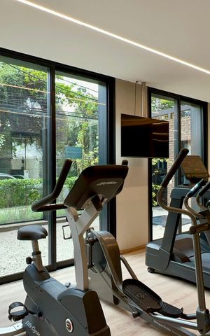 Studio para alugar com 49m², 1 quarto e 1 vaga Studio para alugar com 49m², 1 quarto e 1 vagaAcademia