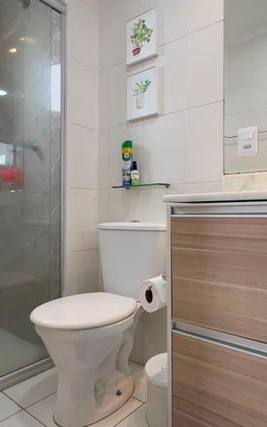 Apartamento à venda com 72m², 3 quartos e 1 vaga Apartamento à venda com 72m², 3 quartos e 1 vagaBanheiro da Suíte