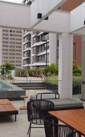 Studio à venda com 20m², 1 quarto e sem vagaÁrea da Piscina