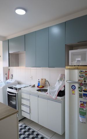 Apartamento à venda com 49m², 2 quartos e 1 vagaCozinha e Área de Serviço