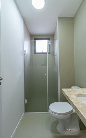 Apartamento à venda com 76m², 2 quartos e 2 vagas Apartamento à venda com 76m², 2 quartos e 2 vagasBanheiro da Suíte