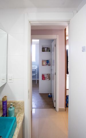 Apartamento à venda com 55m², 2 quartos e 1 vagaBanheiro Social