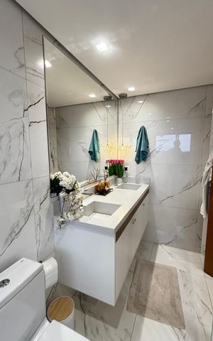 Apartamento à venda com 160m², 3 quartos e 3 vagas Apartamento à venda com 160m², 3 quartos e 3 vagasBanheiro da Suíte 1
