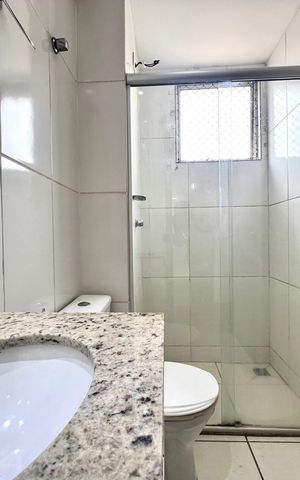 Apartamento para alugar com 58m², 2 quartos e 2 vagas Apartamento para alugar com 58m², 2 quartos e 2 vagasBanheiro da Suíte