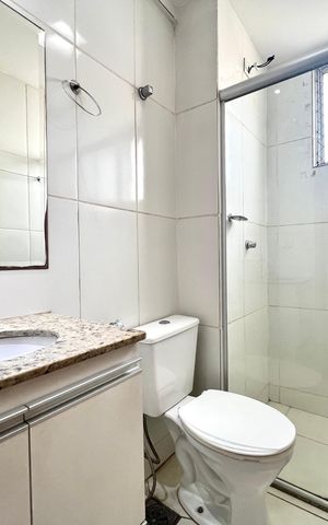 Apartamento para alugar com 58m², 2 quartos e 2 vagas Apartamento para alugar com 58m², 2 quartos e 2 vagasBanheiro da Suíte