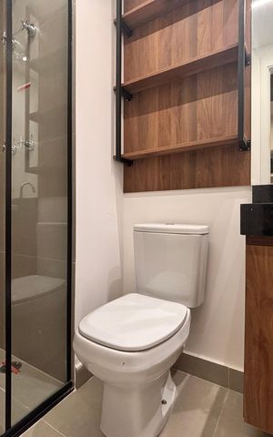 Studio para alugar com 34m², 1 quarto e sem vagaBanheiro