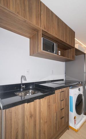 Studio para alugar com 34m², 1 quarto e sem vaga Studio para alugar com 34m², 1 quarto e sem vagaCozinha
