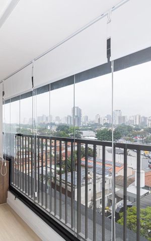 Studio para alugar com 34m², 1 quarto e sem vaga Studio para alugar com 34m², 1 quarto e sem vagaVaranda