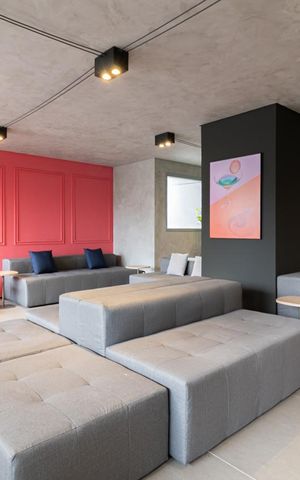 Studio para alugar com 34m², 1 quarto e sem vaga Studio para alugar com 34m², 1 quarto e sem vagaÁrea comum - Salão de festas