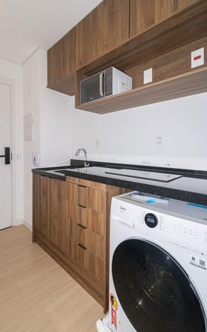 Studio para alugar com 34m², 1 quarto e sem vaga Studio para alugar com 34m², 1 quarto e sem vagaCozinha