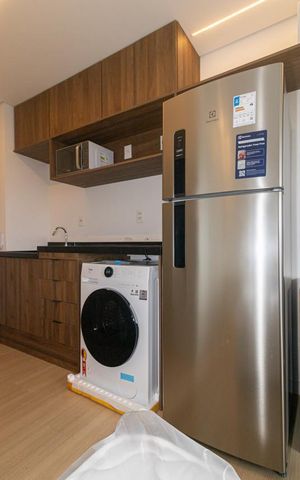 Studio para alugar com 34m², 1 quarto e sem vaga Studio para alugar com 34m², 1 quarto e sem vagaCozinha