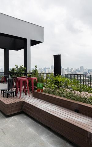 Studio para alugar com 34m², 1 quarto e sem vaga Studio para alugar com 34m², 1 quarto e sem vagaÁrea comum - Rooftop