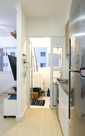 Apartamento para alugar com 33m², 1 quarto e sem vagaCozinha e Área de serviço 