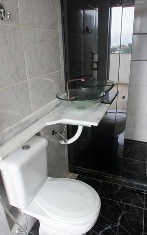 Apartamento para alugar com 112m², 3 quartos e 1 vagaBanheiro da Suíte do Terraço