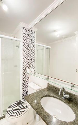 Apartamento para alugar com 38m², 1 quarto e 1 vaga Apartamento para alugar com 38m², 1 quarto e 1 vagaBanheiro