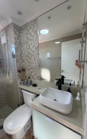 Apartamento à venda com 57m², 2 quartos e 2 vagas Apartamento à venda com 57m², 2 quartos e 2 vagasBanheiro