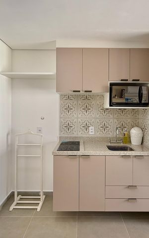 Studio para alugar com 25m², 1 quarto e sem vaga Studio para alugar com 25m², 1 quarto e sem vagaCozinha