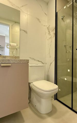 Studio para alugar com 25m², 1 quarto e sem vaga Studio para alugar com 25m², 1 quarto e sem vagaBanheiro