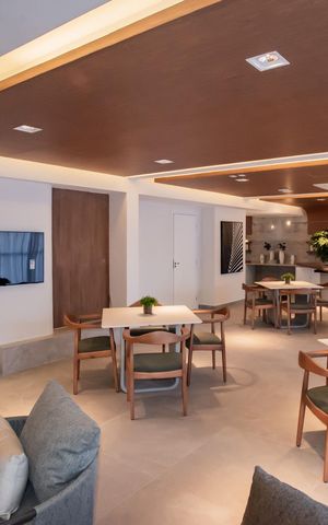 Studio para alugar com 26m², 1 quarto e sem vaga Studio para alugar com 26m², 1 quarto e sem vagaÁrea comum - Salão de festas