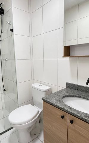 Apartamento para alugar com 39m², 2 quartos e 1 vaga Apartamento para alugar com 39m², 2 quartos e 1 vagaBanheiro