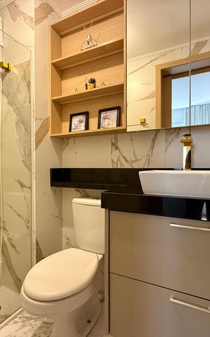 Apartamento à venda com 32m², 1 quarto e sem vaga Apartamento à venda com 32m², 1 quarto e sem vagaBanheiro Suite
