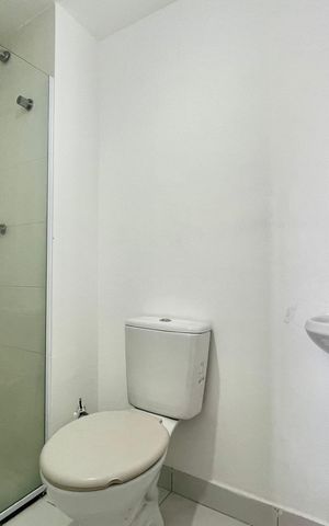 Apartamento para alugar com 28m², 1 quarto e sem vagaBanheiro da Suíte
