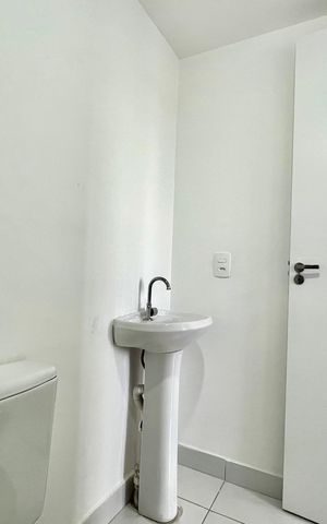 Apartamento para alugar com 28m², 1 quarto e sem vagaBanheiro da Suíte
