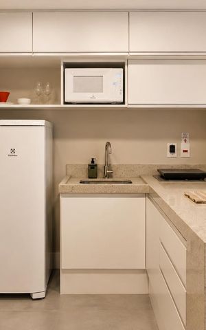 Studio para alugar com 25m², 1 quarto e 1 vaga Studio para alugar com 25m², 1 quarto e 1 vagaCozinha