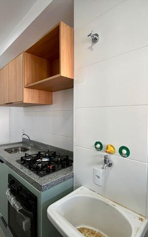 Apartamento à venda com 40m², 1 quarto e 1 vaga Apartamento à venda com 40m², 1 quarto e 1 vagaCozinha e Área de Serviço