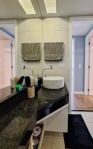 Apartamento à venda com 90m², 2 quartos e 1 vaga Apartamento à venda com 90m², 2 quartos e 1 vagaBanheiro Social