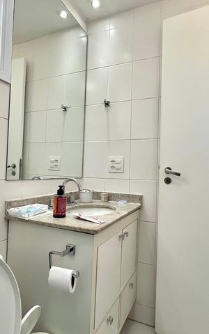Apartamento para alugar com 104m², 3 quartos e 2 vagas Apartamento para alugar com 104m², 3 quartos e 2 vagasBanheiro da Suíte 1