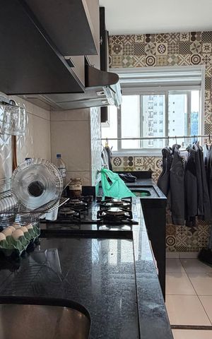 Apartamento para alugar com 39m², 2 quartos e 1 vagaCozinha e Área de Serviço