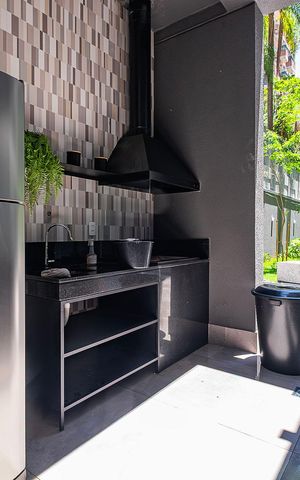 Apartamento à venda com 25m², 1 quarto e sem vaga Apartamento à venda com 25m², 1 quarto e sem vagaChurrasqueira