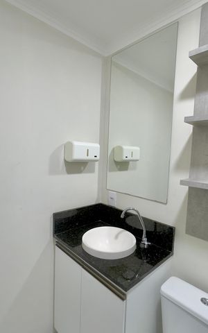 Studio para alugar com 30m², 1 quarto e 1 vaga Studio para alugar com 30m², 1 quarto e 1 vagaBanheiro