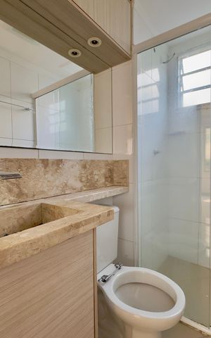 Apartamento para alugar com 42m², 2 quartos e 1 vaga Apartamento para alugar com 42m², 2 quartos e 1 vagaBanheiro