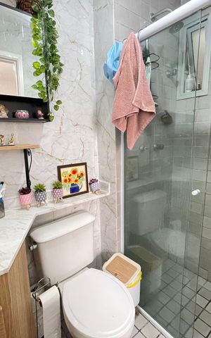 Apartamento à venda com 64m², 3 quartos e 1 vaga Apartamento à venda com 64m², 3 quartos e 1 vagaBanheiro do Quarto 1