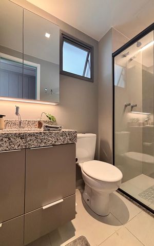 Studio para alugar com 39m², 1 quarto e sem vaga Studio para alugar com 39m², 1 quarto e sem vagaBanheiro