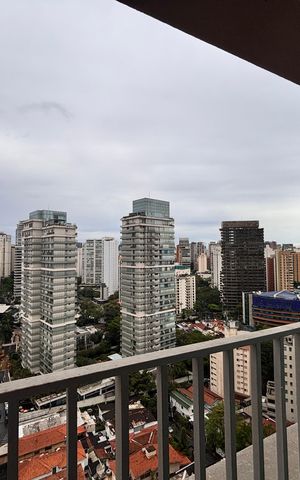 Studio para alugar com 39m², 1 quarto e sem vaga Studio para alugar com 39m², 1 quarto e sem vagaVaranda