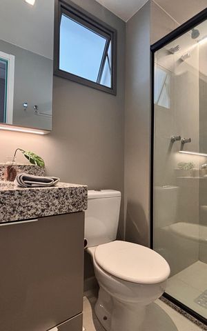 Studio para alugar com 39m², 1 quarto e sem vaga Studio para alugar com 39m², 1 quarto e sem vagaBanheiro