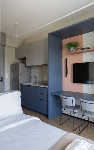 Studio para alugar com 28m², 1 quarto e sem vaga
