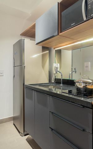 Studio para alugar com 28m², 1 quarto e sem vaga