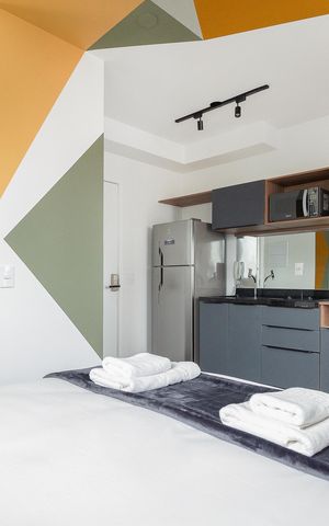 Studio para alugar com 28m², 1 quarto e sem vaga