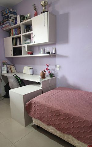 Apartamento à venda com 121m², 3 quartos e 2 vagasQuarto 3