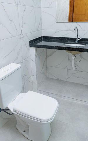 Casa de condomínio para alugar com 75m², 2 quartos e 1 vaga Casa de condomínio para alugar com 75m², 2 quartos e 1 vagaBanheiro Social