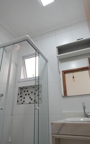 Apartamento à venda com 56m², 2 quartos e 1 vagaBanheiro Social