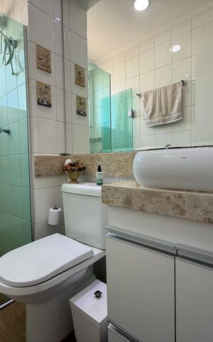 Apartamento à venda com 58m², 2 quartos e 2 vagas Apartamento à venda com 58m², 2 quartos e 2 vagasBanheiro
