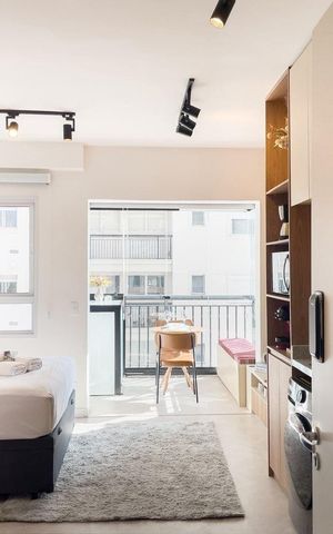 Apartamento à venda com 32m², 1 quarto e sem vaga Apartamento à venda com 32m², 1 quarto e sem vagaSala / Quarto