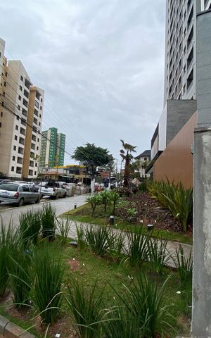 Studio para alugar com 39m², 2 quartos e 1 vaga Studio para alugar com 39m², 2 quartos e 1 vagaFachada e Placa
